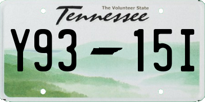 TN license plate Y9315I