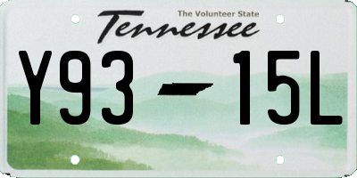 TN license plate Y9315L