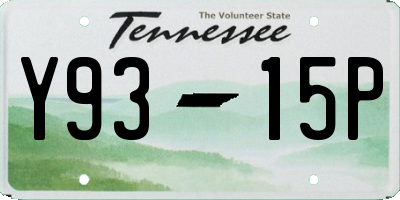 TN license plate Y9315P