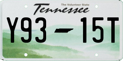 TN license plate Y9315T