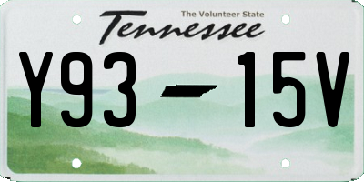 TN license plate Y9315V