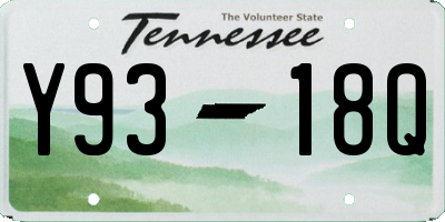 TN license plate Y9318Q
