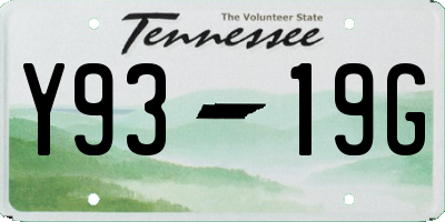 TN license plate Y9319G