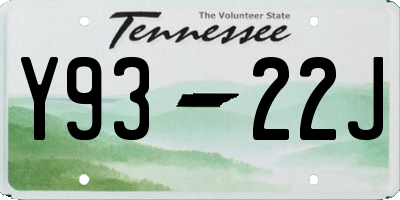 TN license plate Y9322J