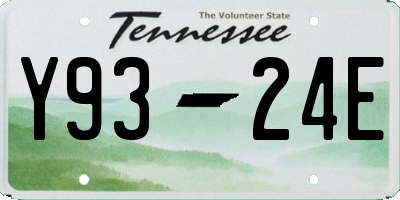 TN license plate Y9324E