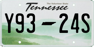 TN license plate Y9324S