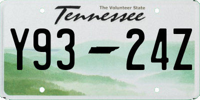 TN license plate Y9324Z