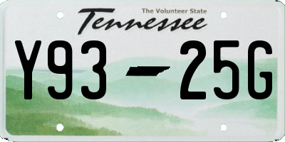 TN license plate Y9325G