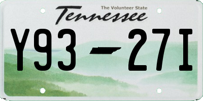 TN license plate Y9327I