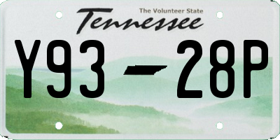 TN license plate Y9328P