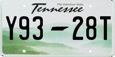 TN license plate Y9328T