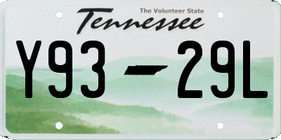 TN license plate Y9329L
