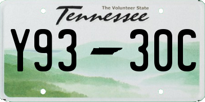 TN license plate Y9330C