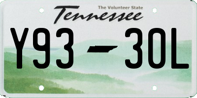 TN license plate Y9330L