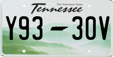 TN license plate Y9330V