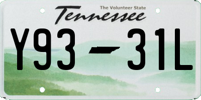 TN license plate Y9331L