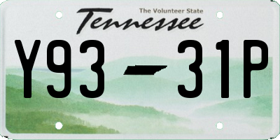 TN license plate Y9331P