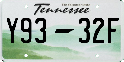 TN license plate Y9332F