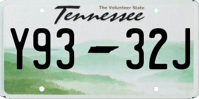 TN license plate Y9332J