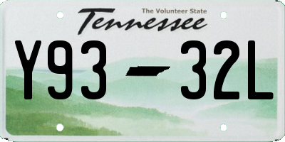 TN license plate Y9332L