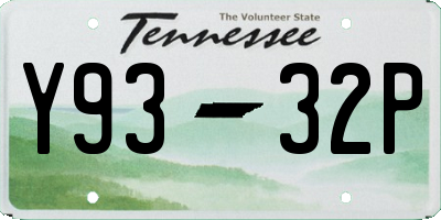 TN license plate Y9332P