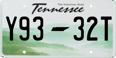 TN license plate Y9332T
