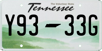 TN license plate Y9333G