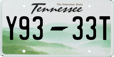 TN license plate Y9333T