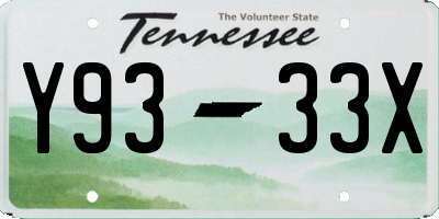 TN license plate Y9333X