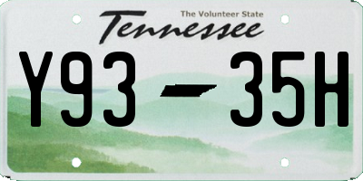 TN license plate Y9335H