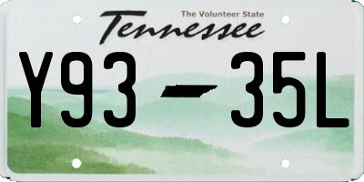 TN license plate Y9335L