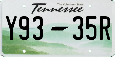 TN license plate Y9335R