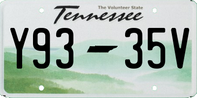 TN license plate Y9335V