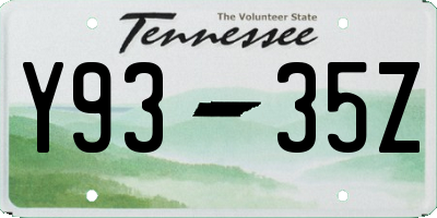 TN license plate Y9335Z