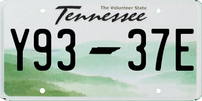 TN license plate Y9337E