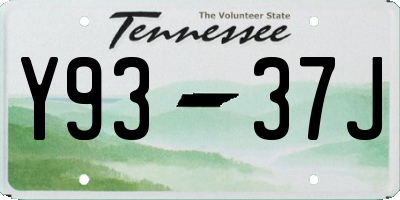 TN license plate Y9337J