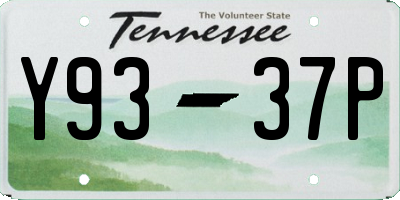 TN license plate Y9337P