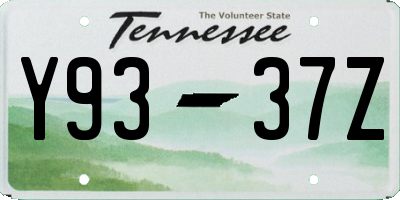 TN license plate Y9337Z