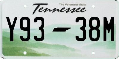 TN license plate Y9338M