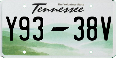 TN license plate Y9338V