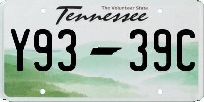 TN license plate Y9339C