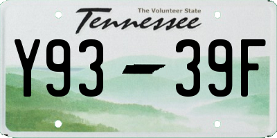 TN license plate Y9339F