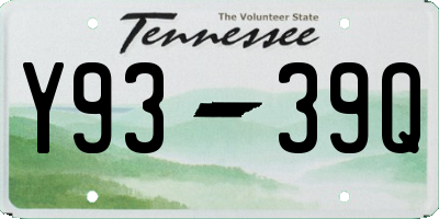 TN license plate Y9339Q