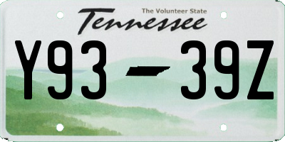 TN license plate Y9339Z