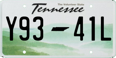 TN license plate Y9341L