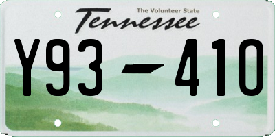 TN license plate Y9341O