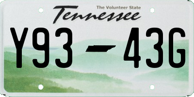 TN license plate Y9343G
