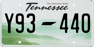 TN license plate Y9344O