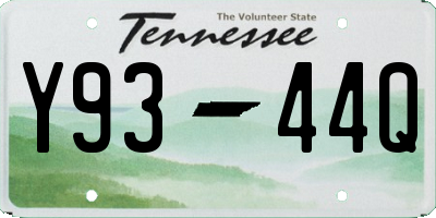 TN license plate Y9344Q