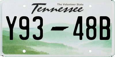 TN license plate Y9348B